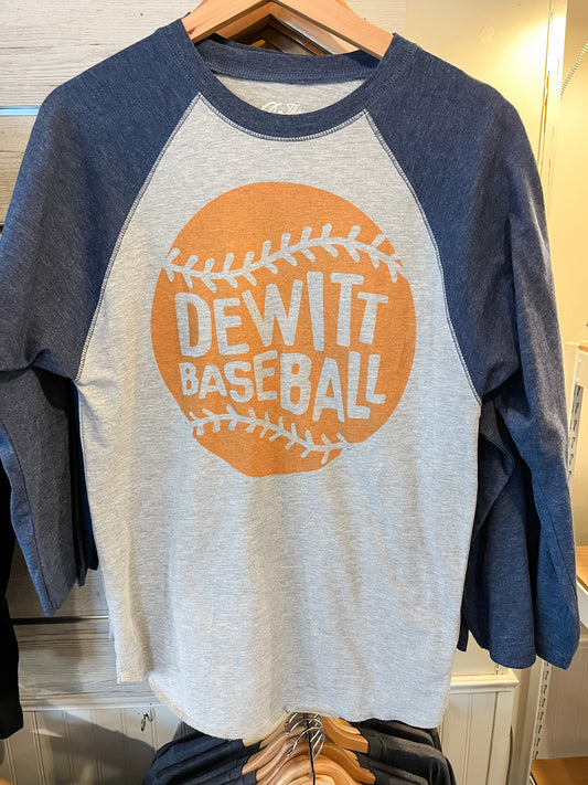 DeWitt Baseball Raglan Tee