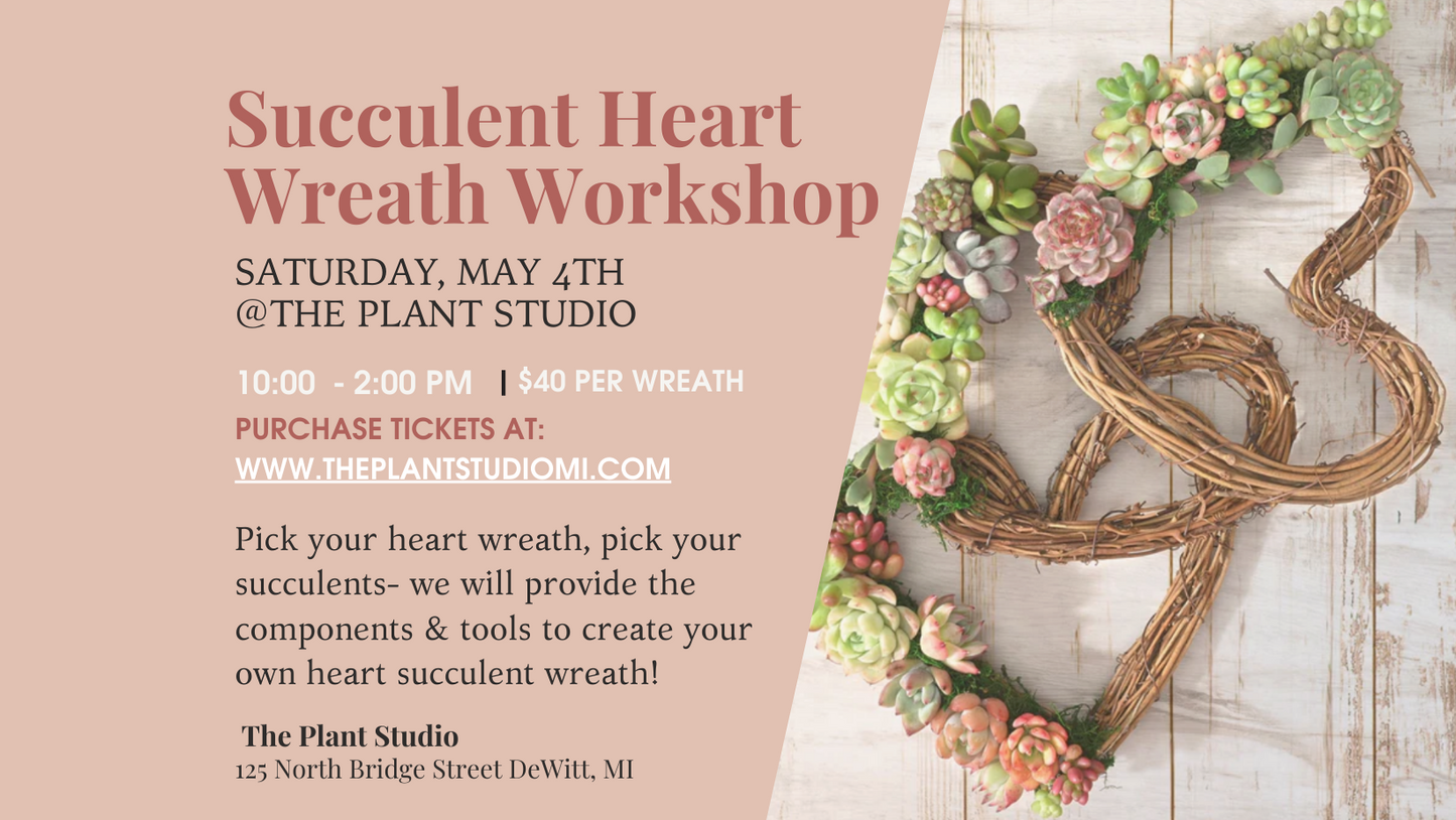 Build a Succulent Heart Wreath