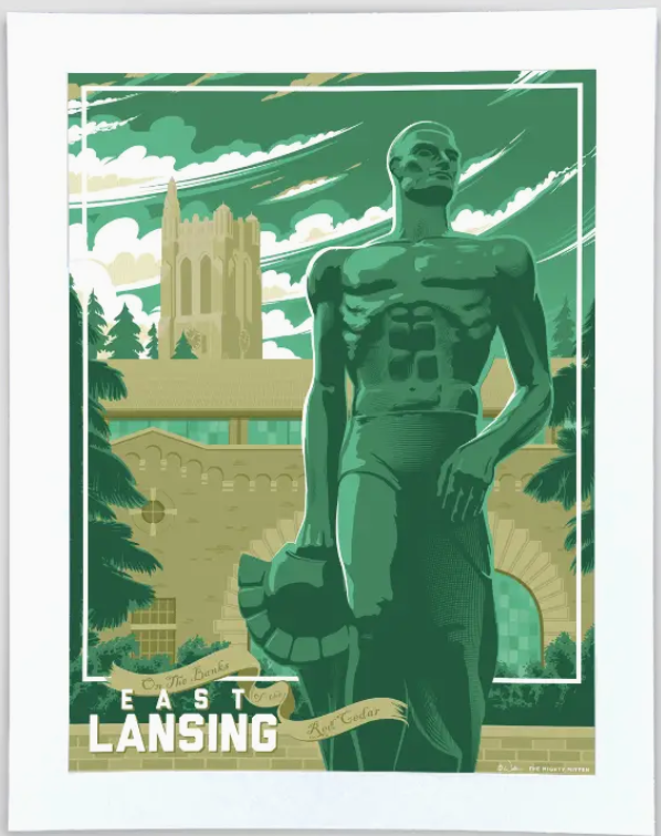 East Lansing Statue Print - 5x7