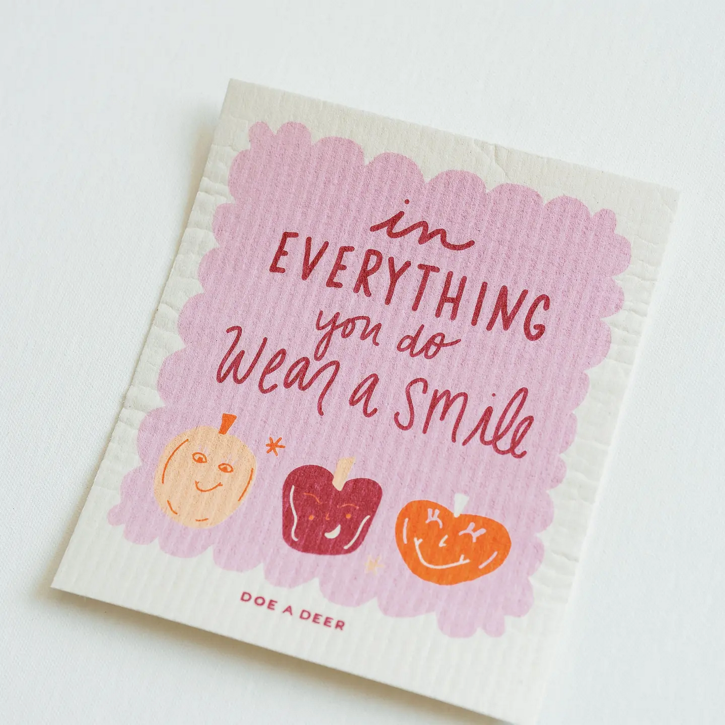 Wear a Smile Pumpkin Swedish Dishcloth