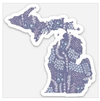 Lavender Michigan State Sticker