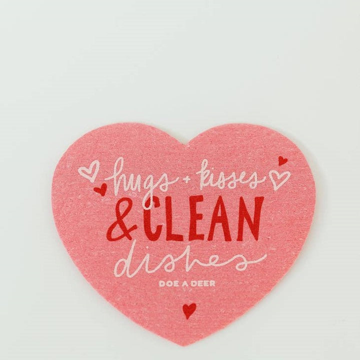 Hugs & Kisses Swedish Dishcloth
