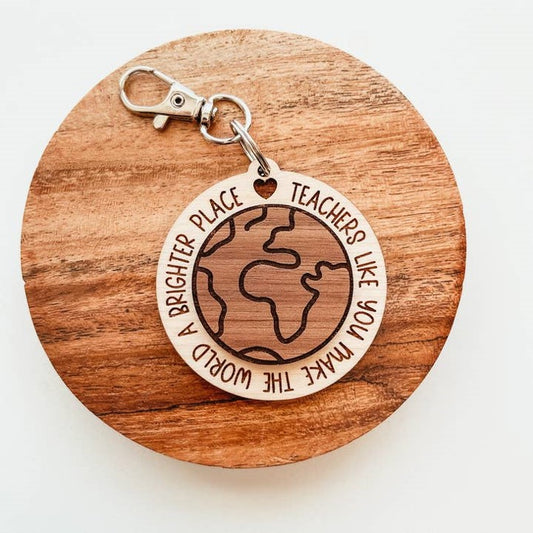 Teacher Quote 3D Keychain