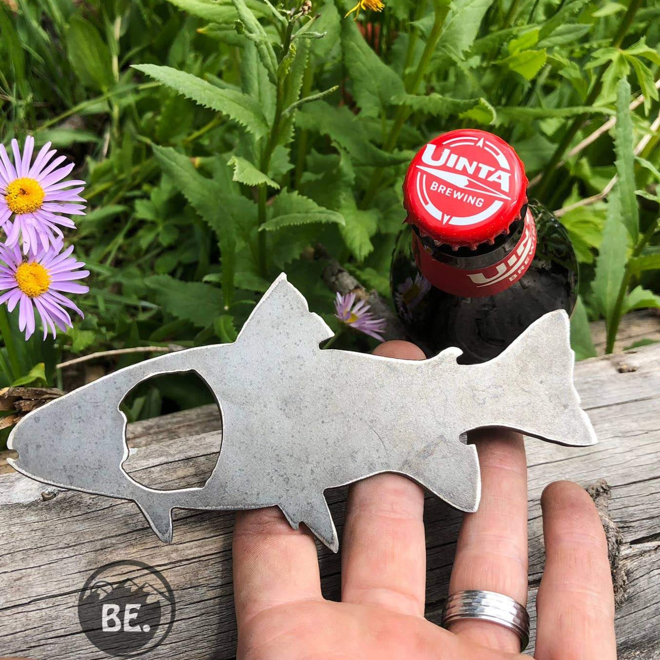 Trout Fish Rustic Metal Bottle Opener