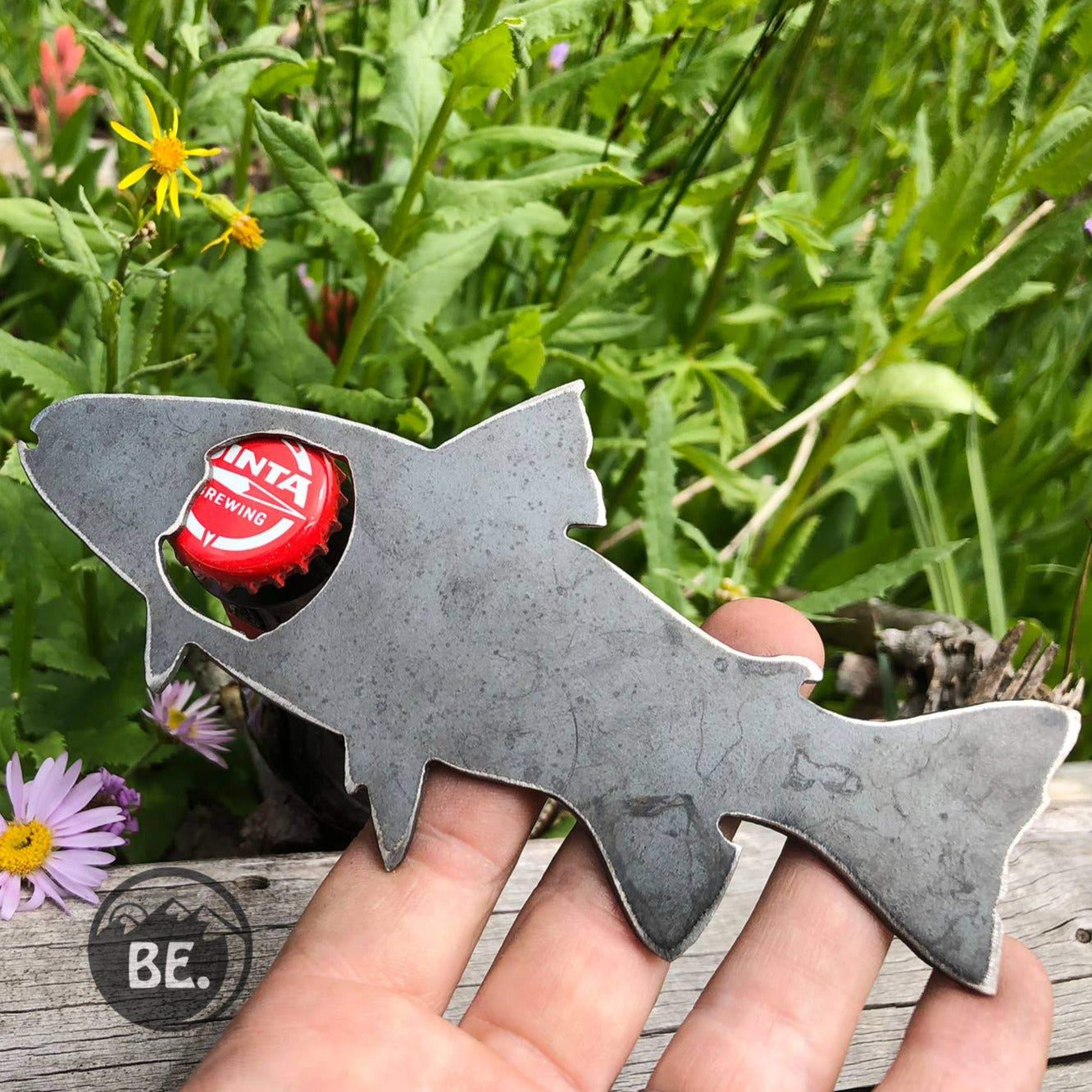 Trout Fish Rustic Metal Bottle Opener