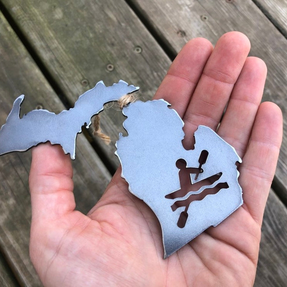 Michigan State Kayak Ornament