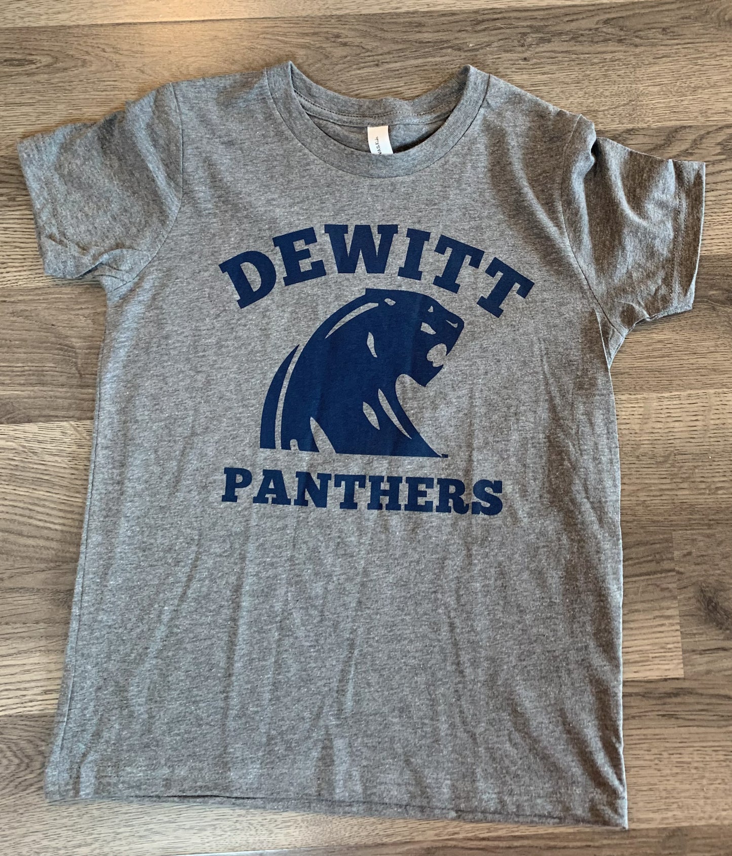 DeWitt Panther~ Youth T-Shirt - Heather Grey