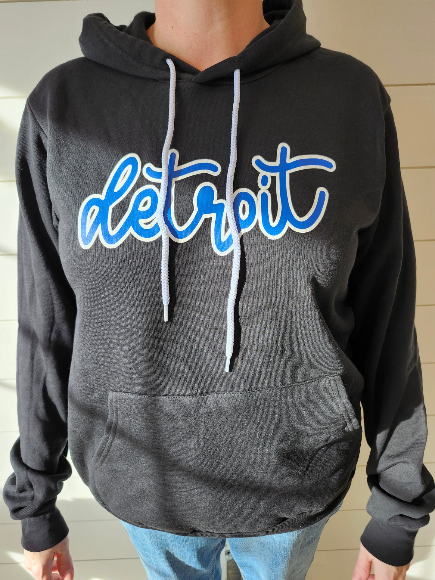 Detroit Script Black Hoodie