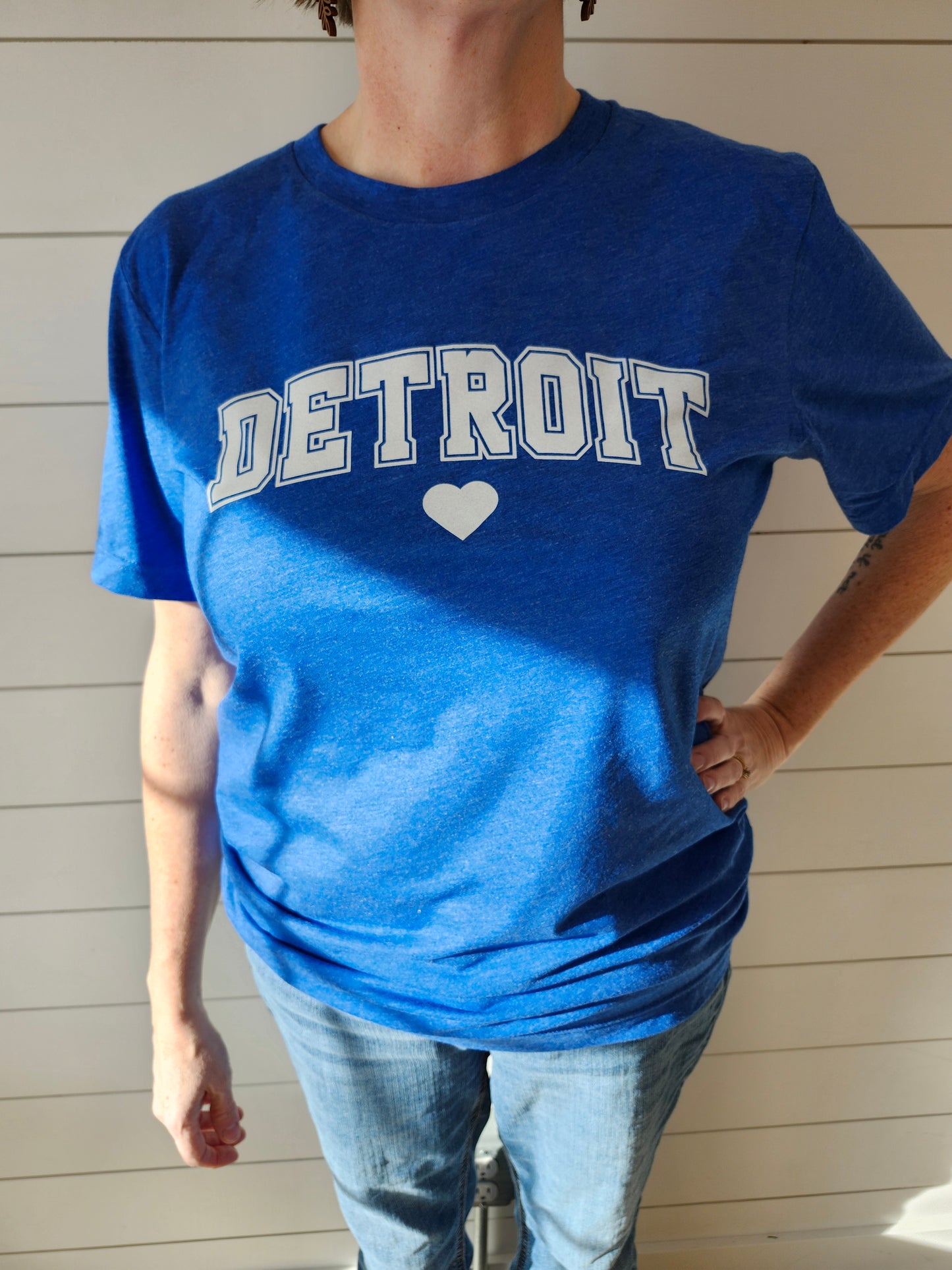Detroit Heart Tshirt - Blue