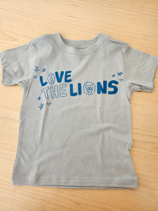 Detroit Love Lions Toddler T-Shirt - Grey