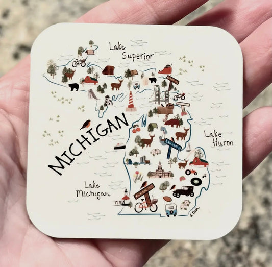 Michigan Icons Magnet