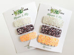 White Glitter, black Ghost, Candy Corn Snap Clip Set