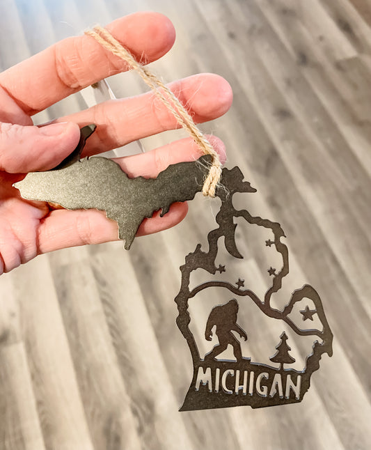 Michigan Yeti Bigfoot Sasquatch Ornament