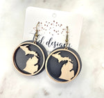 Large Round Michigan Earrings