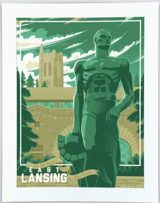 East Lansing Statue Print - 5x7