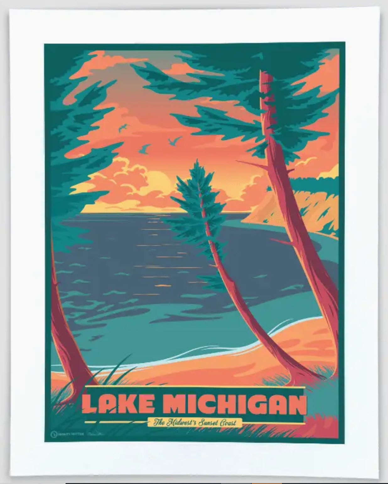 Lake Michigan Sunset - 5x7