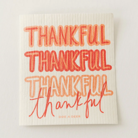 Thankful Thankful Thankful Swedish Dishcloth
