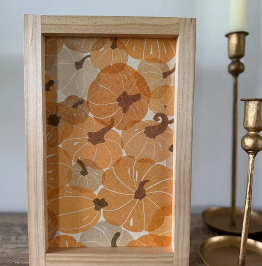 Watercolor Pumpkin - Framed Sign