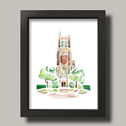 Beaumont Tower Watercolor Print