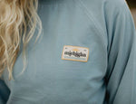 Michigan Patch Lightweight Crewneck - Blue