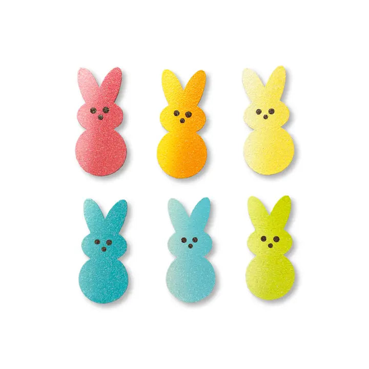 Rainbow Marshmallow Bunny Magnets (Set of 6)