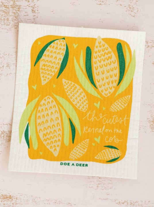 Cutest Kernel on the Cob Swedish Dishcloth