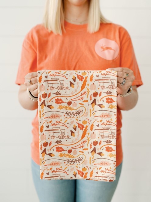 Harvest Full Pattern Flour Sack Towel
