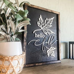 Hello Fall Laser 3D Wood Sign