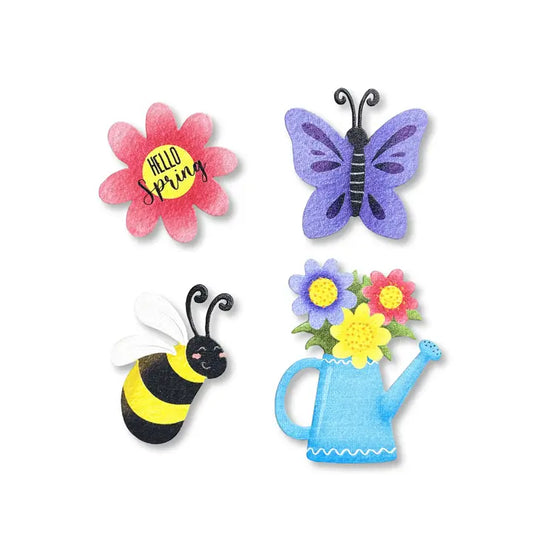 Hello Spring Magnets - Set of 4