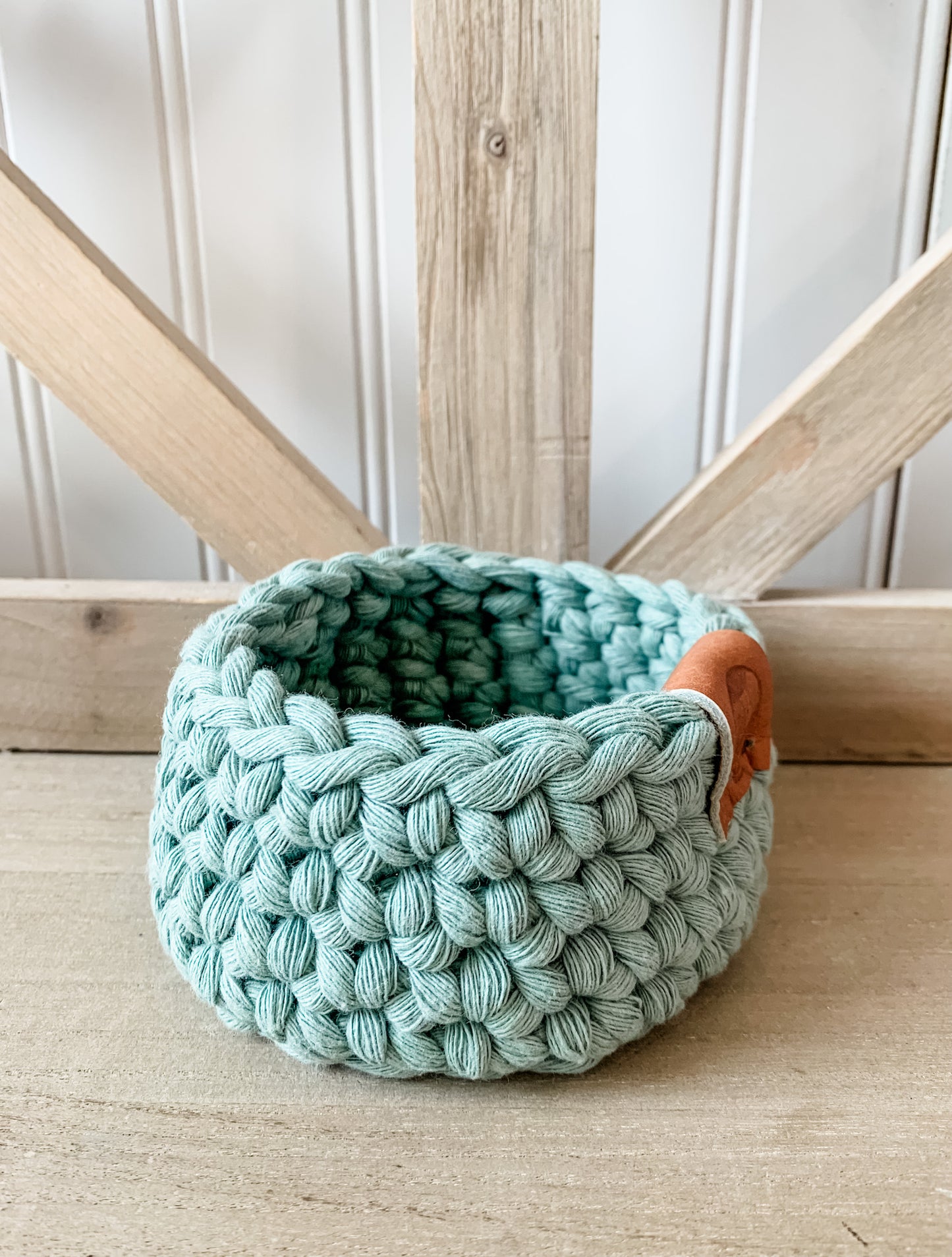 
                  
                    Mini Crochet Basket - Sage
                  
                