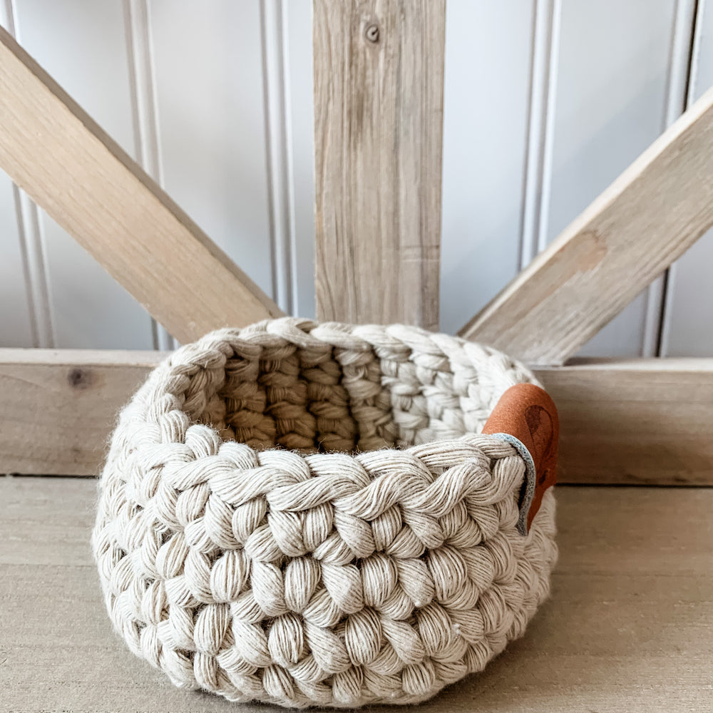 
                  
                    Mini Crochet Basket - Oat
                  
                