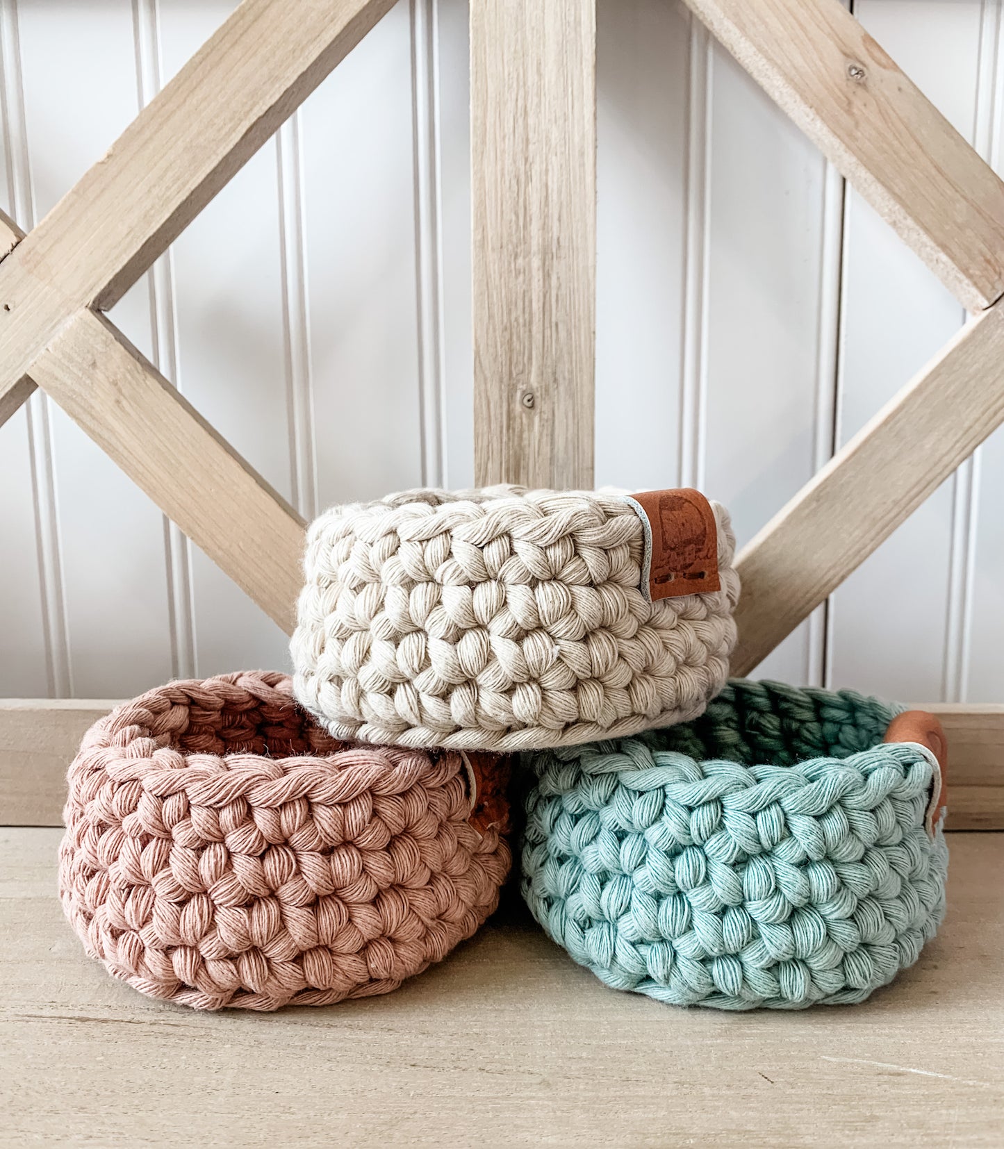 
                  
                    Mini Crochet Basket - Dusty Rose
                  
                