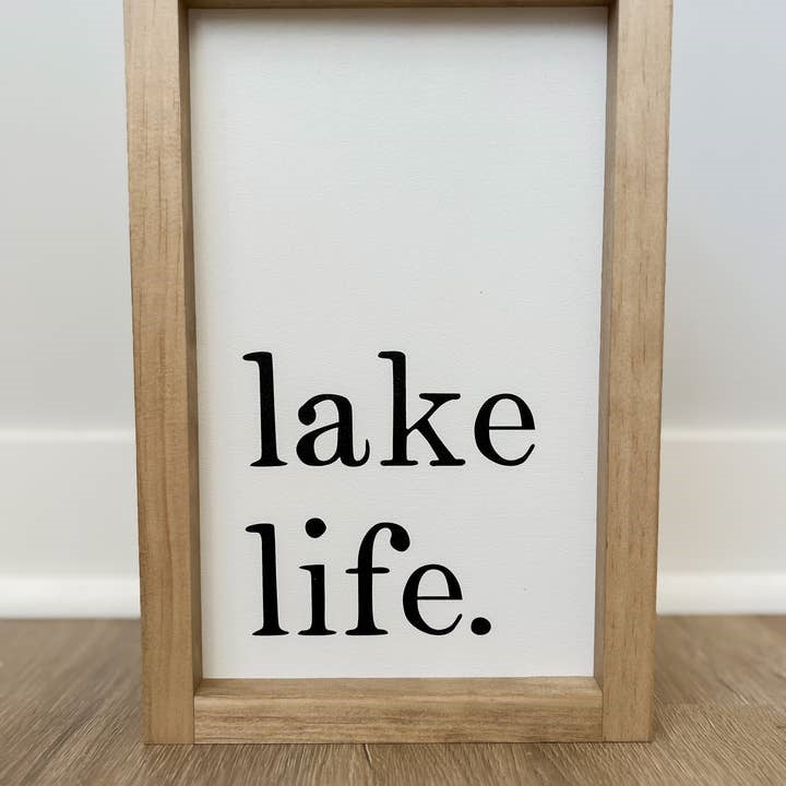 Lake Life Framed Sign