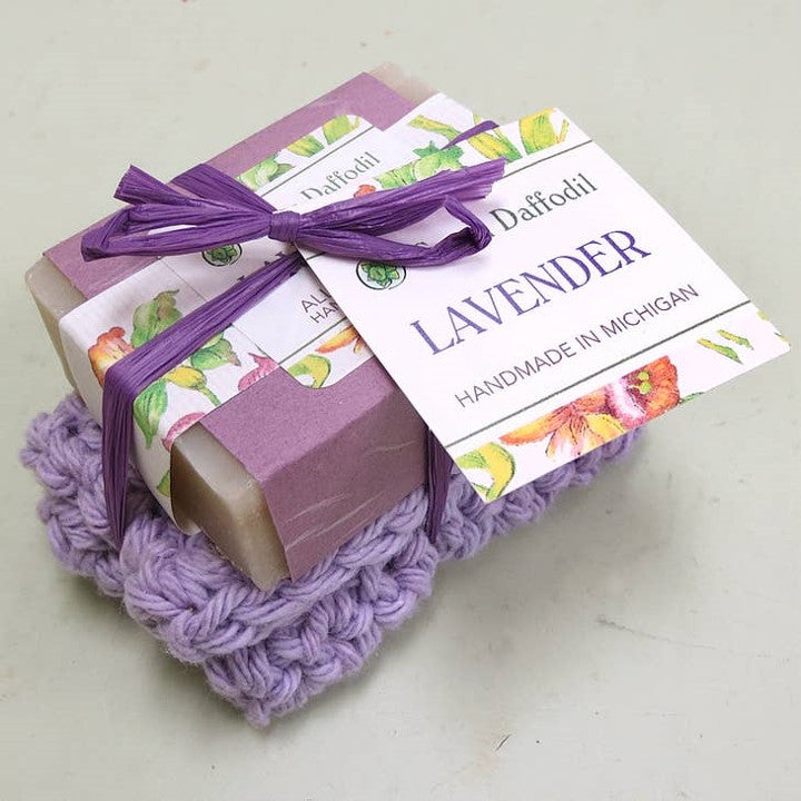 Lavender Soap & Washcloth Gift Set