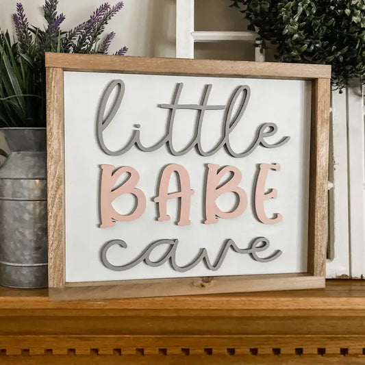 Little Babe Cave Framed Sign