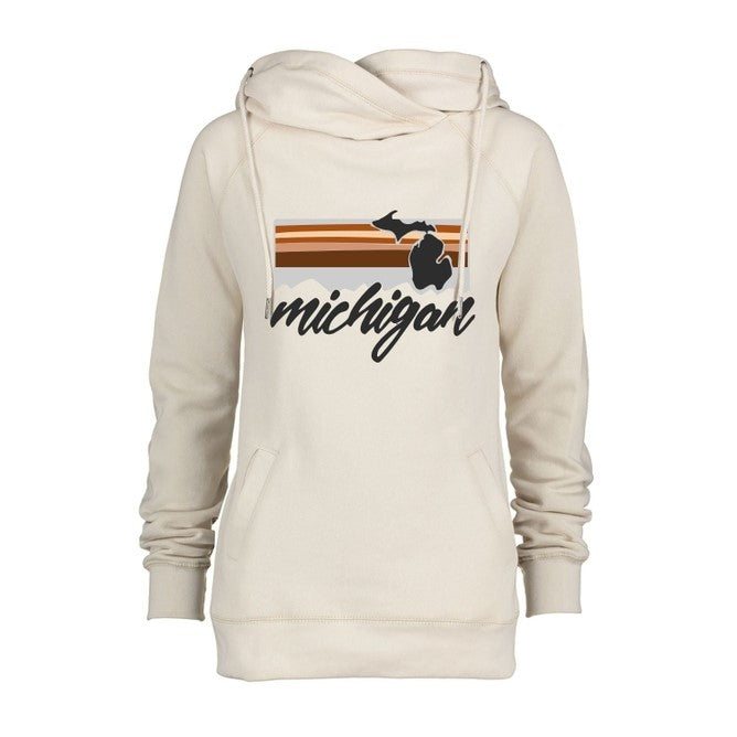 Michigan ~ Rust + Oyster Double-Neck Hoodie
