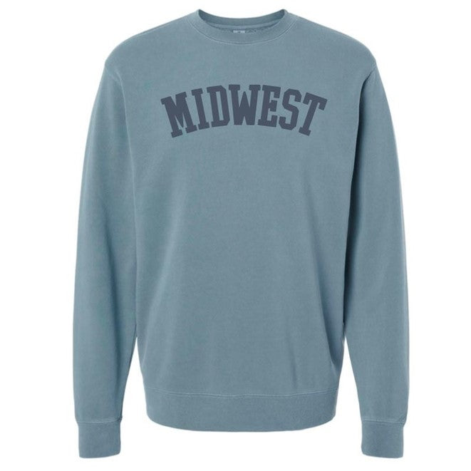 Midwest Puff Crew Sweatshirt - Slate Blue