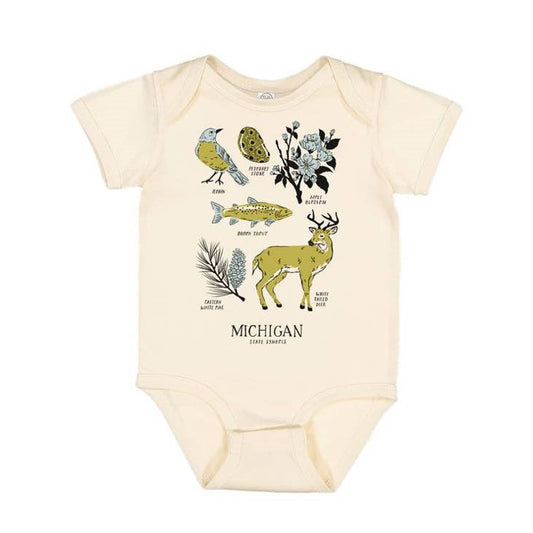 Michigan State Symbols Onesie