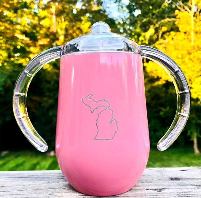 Michigan Sippy Cup - Pink