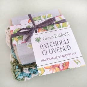 Patchouli Clovebud Soap & Washcloth Set - Gift Set