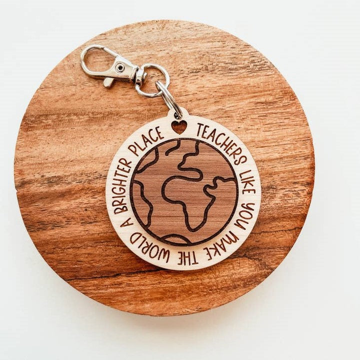 Teacher Quote 3D Keychain