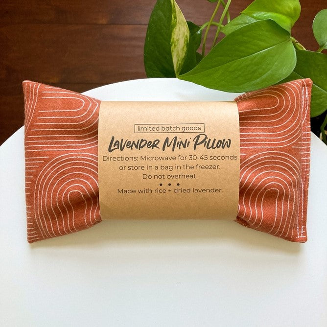Distressed Rust U Weighted Lavender Mini Pillow