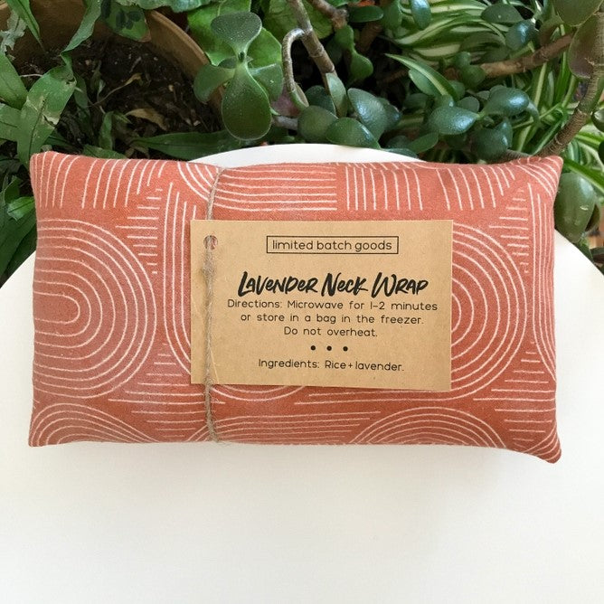 Distressed Rust U Lavender Neck Wrap