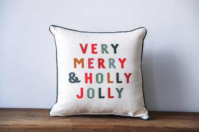 Very Merry, Holly Jolly Pillow
