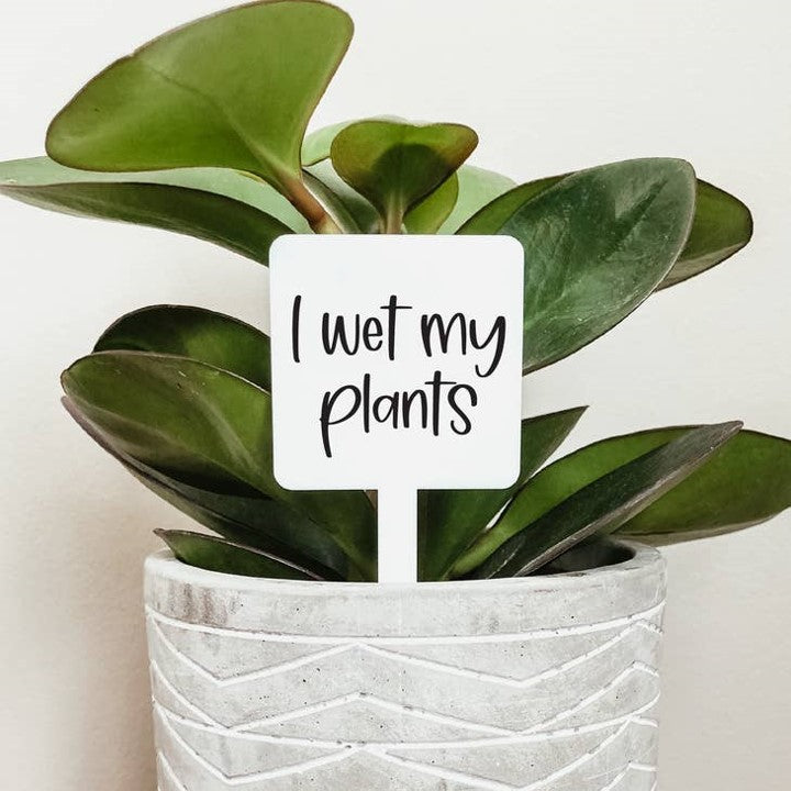 I Wet My Plants Plant Marker
