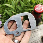 Canned Ham Style Camper RV Rustic Steel Bottle Opener