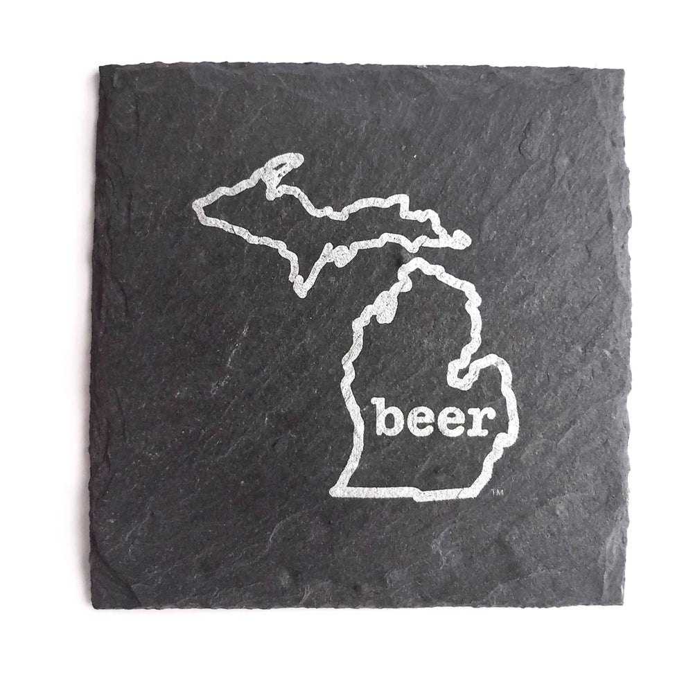 Michigan Beer Slate Coaster