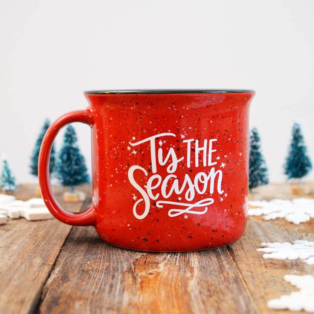 Christmas Holiday Mug - Tis the Season (Red Campfire Mug)