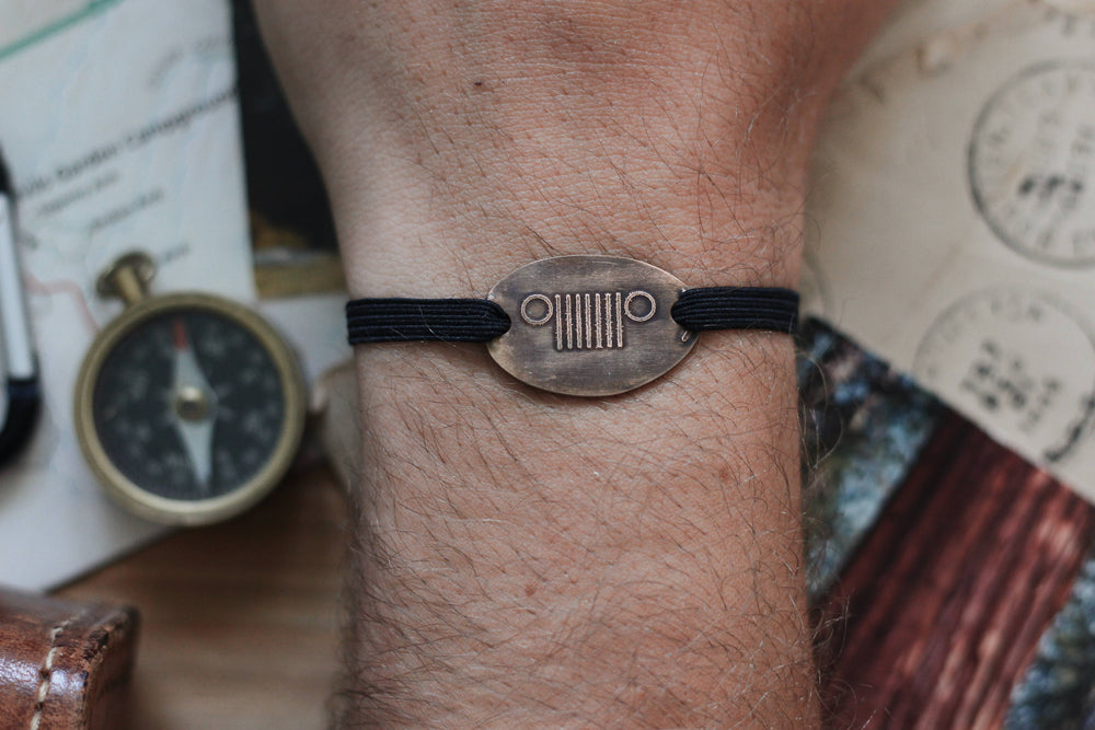 Jeep Stacking Bracelet- Leather