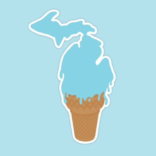 Blue Moon Ice Cream Sticker